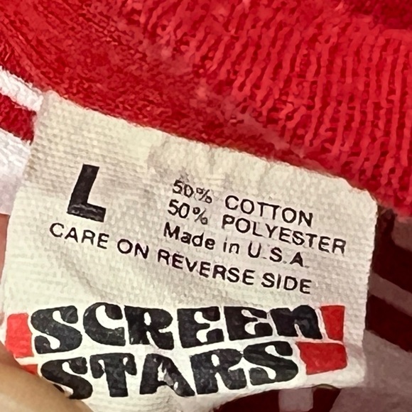 Vintage Single Stitch Walk & Run 1980s Screen Stars Tshirt Large - Picture 5 of 5